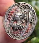~VTG~ANTIQUE~HANDCRAFTED~STERLING~SILVER~FILIGREE~EGYPTIAN~REVIVAL~RING~SIZE~13~