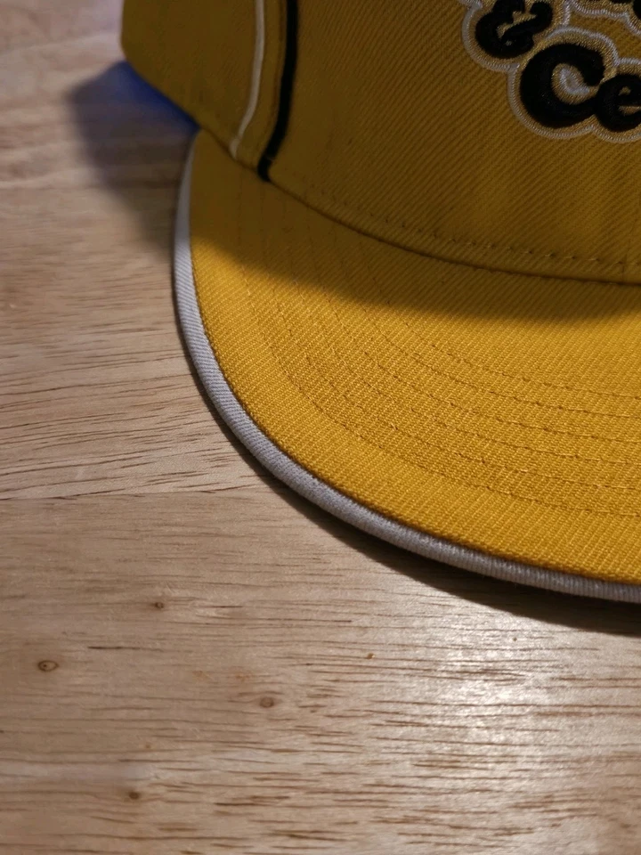 Sedgwick & Cedar Fitted Hat Size 8 Yellow Brown Next Level Streetwear Cap VG Foto 3 de 4