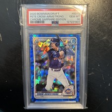 2020 Bowman Draft Pete Crow-Armstrong Chrome Sapphire PSA  10
