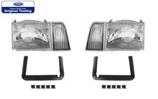 1985 12-1986 Ford Mustang Oem Svo Headlight Parking Lights - Lh Rh 4pc