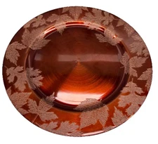 Autumn/Thanksgiving/Holidays Orange/Red 13” Charger Plate-Brand New-SHIP N 24 HR