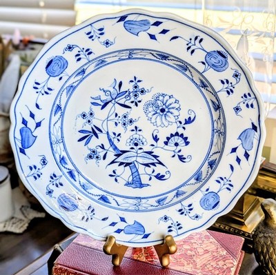 Antique Marked Single Blue Sword/ Arrow Meissen Ernst Teichert Blue Onion Dinner