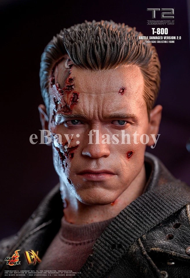 Hot Toys DX46 1/6 Terminator 2: Judgment Day T-800 Battle Damaged 2.0 Figure Toy - Image 4 of 4