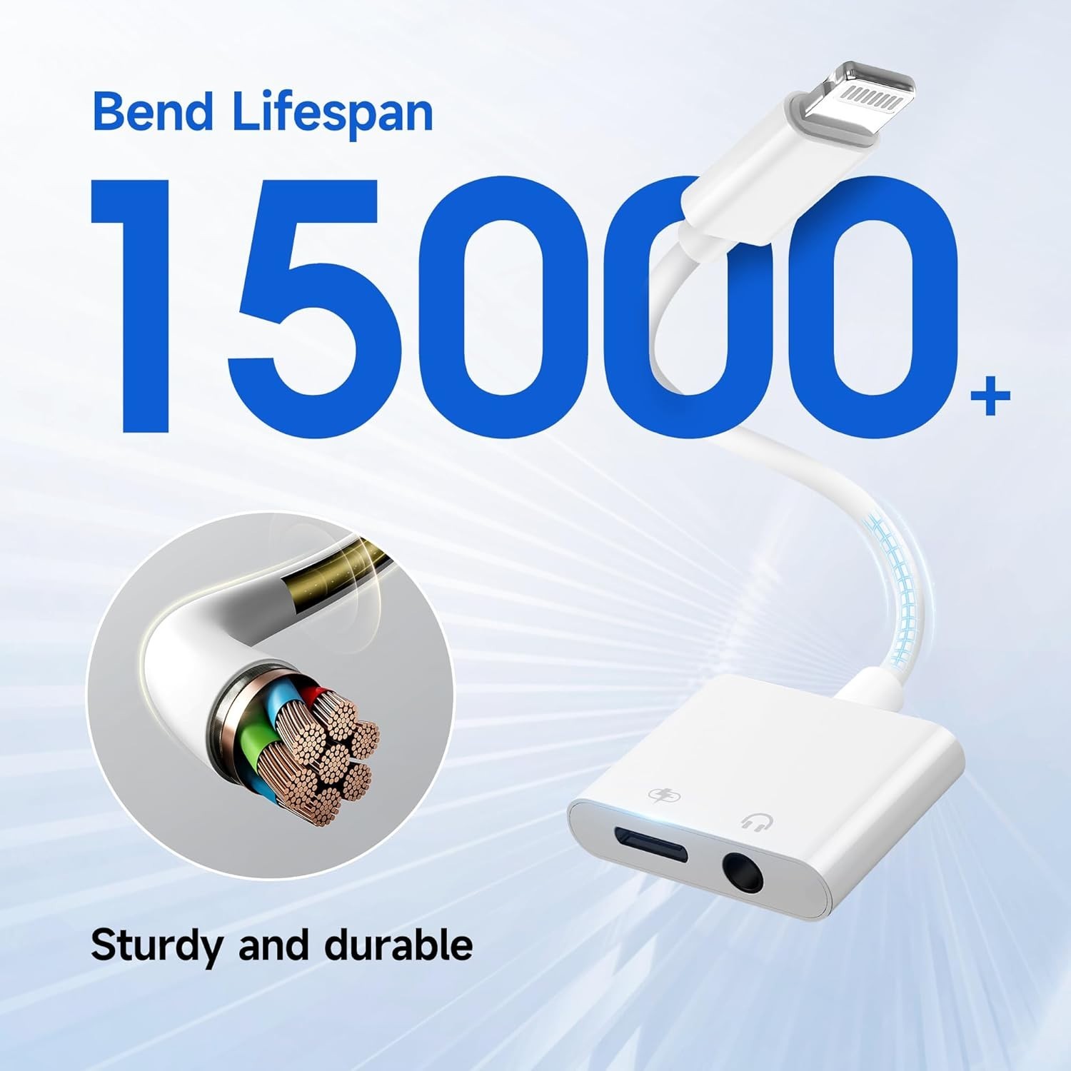 2-Pack MFi Certified Lightning to 3.5mm Headphone Adapter for iPhone 14/13/12