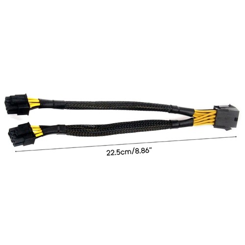 PCI-Express Y Splitter Adapter Cable CPU 8pin Female to 2x 8pin(4+4) Male Cord - Afbeelding 8 van 8