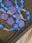 Kathleen Murphy Blue Lucite Multistrand Necklace Broken Clasp Flaws Pictured — photo 5
