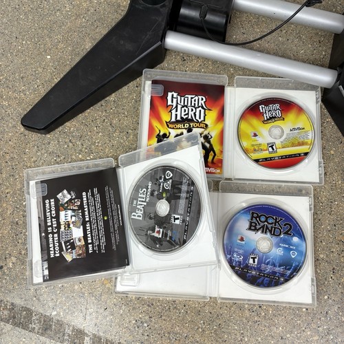 Rock Band Set PS3 Bundle Guitar Drums Dongles Mic Games PlayStation 3 Ps4 - Picture 15 of 15