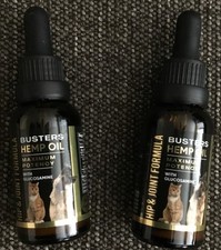 Busters Hemp Oil for Dogs/Max Potency/ W Glucosamine/Hip  Joint Formula/2pack..