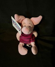 Disney Store Exclusive Winnie The Pooh Huggy Piglet 8" Bean Bag Plush Toy