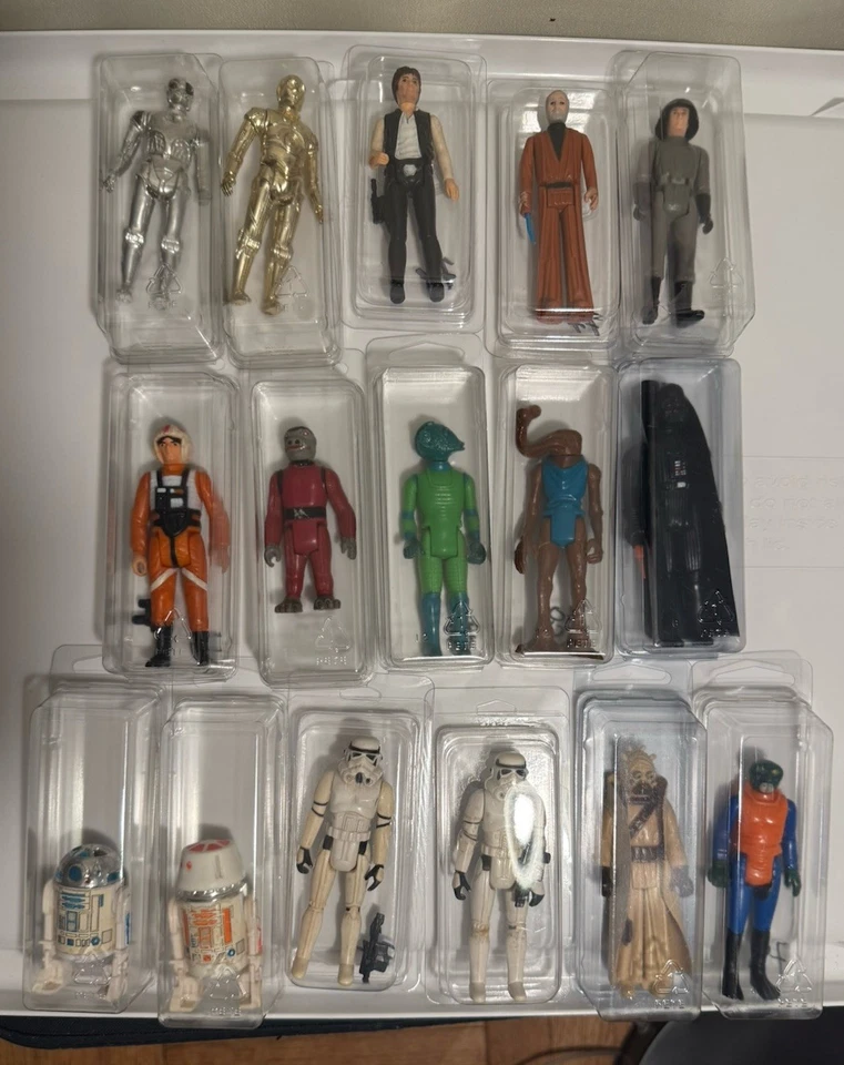 Lote De 17 Figuras Kenner ANH Star Wars 1977 78 Armas Y Estuche De Transporte Sin Repros Foto 4 de 4