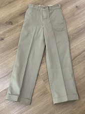 1950s NOS Khaki Workwear Pants Sanforized Pants OLD KENTUCKY / Boys 25x24.5