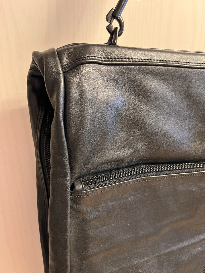 Bree Leder Canwas Anzug Kleid Tasche Koffer Reisetasche Germany Original Vintage - Bild 3 von 4