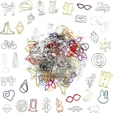 150 Pcs Mixed Cute Paper Clips, Assorted Colors Bookmark Mixed, Multicolored