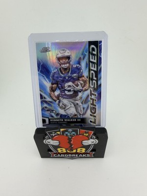 2025-26 Topps Chrome Cosmic Football #LS-21 Kenneth Walker III Light Speed