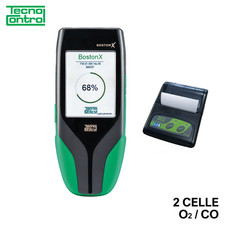 Analizzatore di combustione Boston X con 2 celle O2+CO e stampante bluetooth