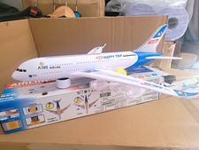 Happy Trip Airbus A380 Airline Plastic Toy Plane Light & Sound w/ Box
