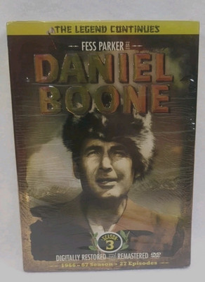 daniel boone dvd set the legend continues season 3 Fess Parker New 27 episode