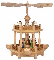 Weihnachtspyramide Christi Geburt Mit Haus, 35 Cm Hoch, Original Erzgebirge V...