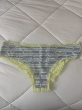 Aerie/ Thong Panties With Lace Backside / Size L/Geometric Design / NWT