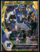 2021 Panini Prizm Draft Picks Collegiate #94 Darrell Henderson Gold Ice