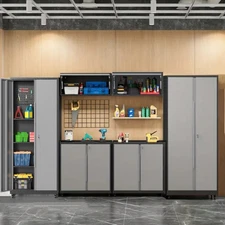 Metal Garage Cabinet Set Workshop Set Garage Cabinets Storage System Tool Boxs