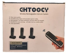 Chtoocy Intercoms Wireless for Home 1 Mile Range 10 Channel, Rechargeable...