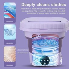 8L Portable Folding Washing Machine Bucket Clothes Socks Underwear Fast UK