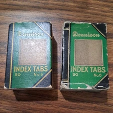 Two boxes of vintage Dennison Index Tabs no.  (6)  (50 each)  Box good condition