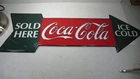 VINTAGE Drink Coca Cola Porcelain Enamel Sign  26"1 Sided DATED 1990 LIGHT USE