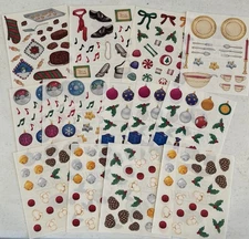 Creative Memories 4" x 5" lot of 13 Block Stickers Christmas Themed, sprinkle