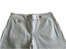 Talbots Women s Size Signature Elegant Linen Blend White Trousers Pants Slacks 8