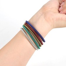8 Pcs Acupuncture Rings for Adults Wrist Decoration Steel Bracelet