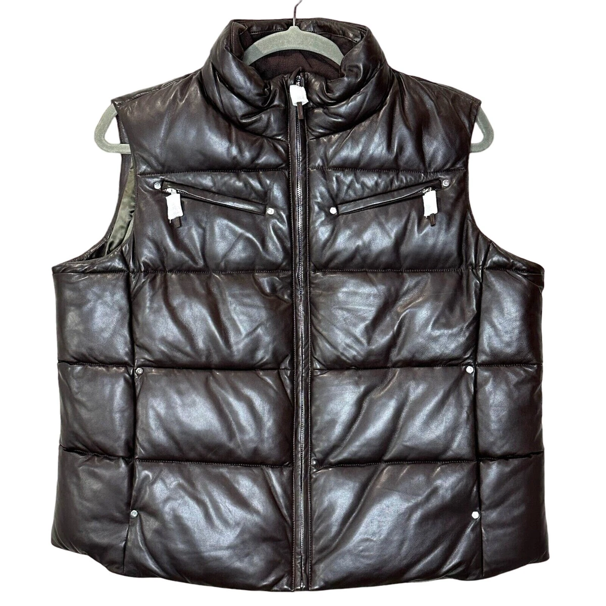 トップス RALPH LAUREN black label / leather vest RALPH LAUREN VEST Leather Vest Vintage Womens Blue Label 8 Biker