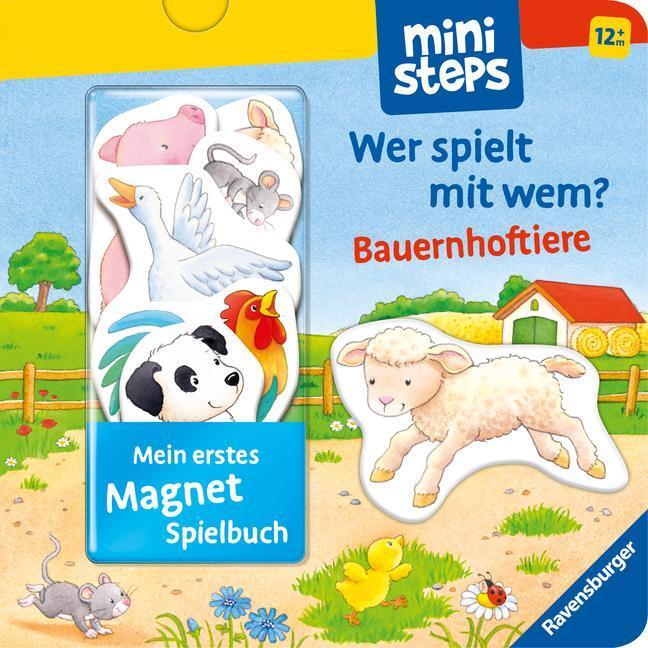 Thumbnail - Ministeps: Mein Erstes Magnetbuch: Wer Spielt Mit Wem? Bauernhoftiere