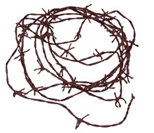 Vintage Barb Wire Rusty Western Art 20 FEET This is real Barb wire very sharp.