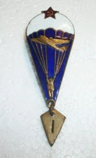 Original Vintage 1980's Paratrooper Parachutist USSR Soviet Russian Army Badge