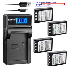 Kastar Battery LCD Charger for Olympus Li-10B Li-12B Li-10C Stylus 400 Digital