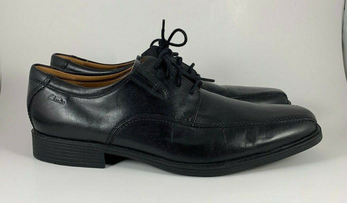 Clarks Tilden Walk Mens Size 12 Black Classic Leather Lace Up Oxford Shoes Clarks® Tilden Walk Men main image 4