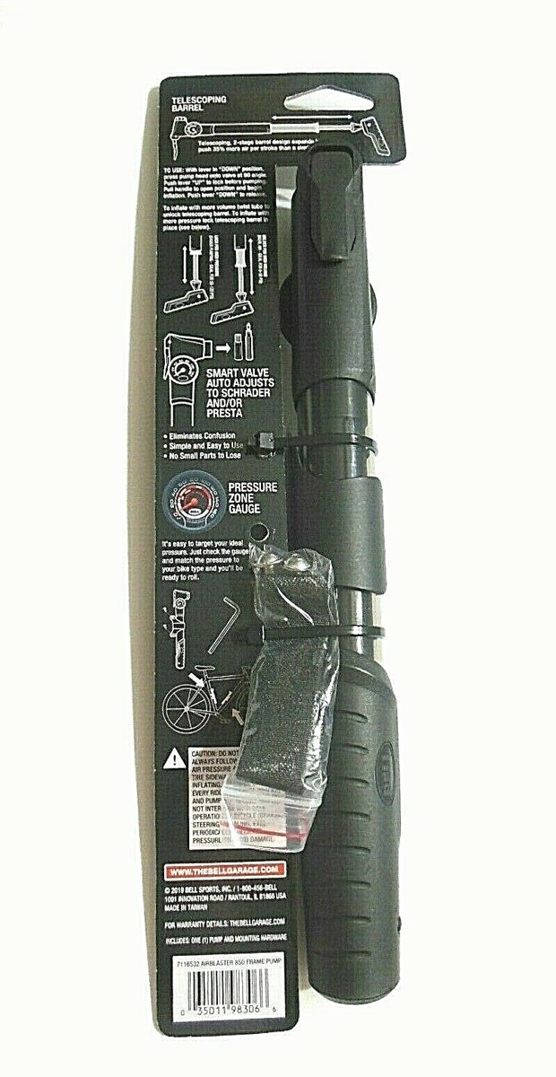 BELL Airblaster 850 Bicycle Bike Frame Air Pump with Gauge NIP