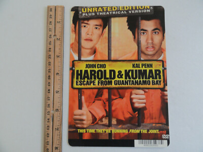HAROLD & KUMAR ESCAPE FROM GUANTANAMO BAY - BLOCKBUSTER VIDEO BACKER CARD 5''X8'' 