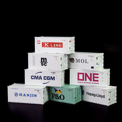 Evemodel 3pcs HO Scale 20ft 1:87 Hi-Cube Refrigerator 20' Reefer Container C8727