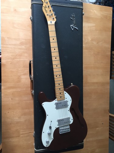 Left Hand Fender 1976 Thinline Telecaster Guitar In Fender Case Vintage - Picture 2 of 8