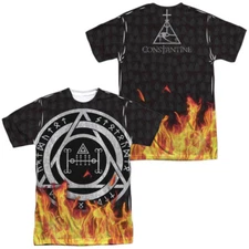 Constantine Flames Unisex Adult Halloween Costume T Shirt, S-3XL