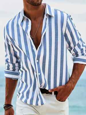 COOFANDY Mens Jean Camicia Di Jeans Camicia A Maniche Lunghe In Stile Cowboy Per Il Tempo Libero Slim Fit 103082932