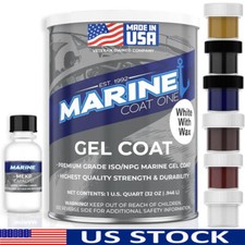 Gel Coat White ISO NPG Wax MEKP Catalyst Fiberglass Boat Repair Scratch Fill New