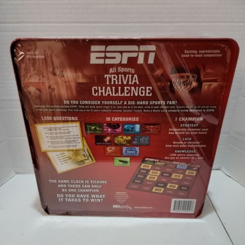 ESPN Sports Trivia Challenge Game 2005 nuovo sigillato gioco per famiglie notte - Foto 2 di 3