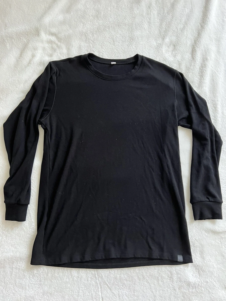 Men's Uniqlo Heat Tech Ultra Warm Black Long Sleeve Shirt Large Innerwear