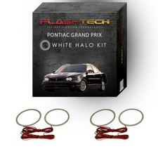 White Angel Eye Led Headlight Halo Kit For 97-03 Pontiac Grand Prix Headlights