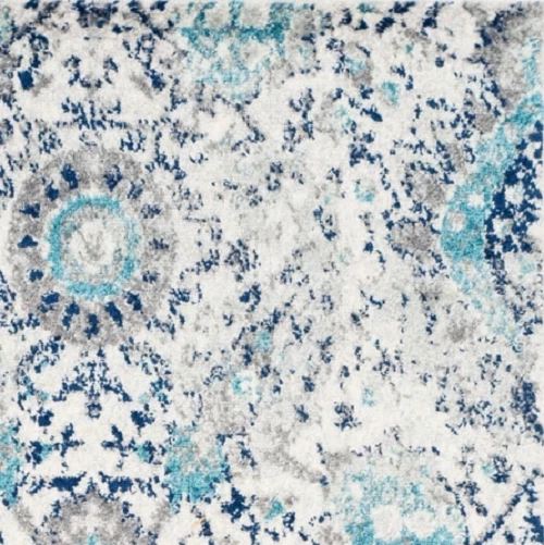 Runner 2' 3" X 4' Area Rug Bohemian Transitional Cream Light Grey Easy Care NEW - Image 4 of 4