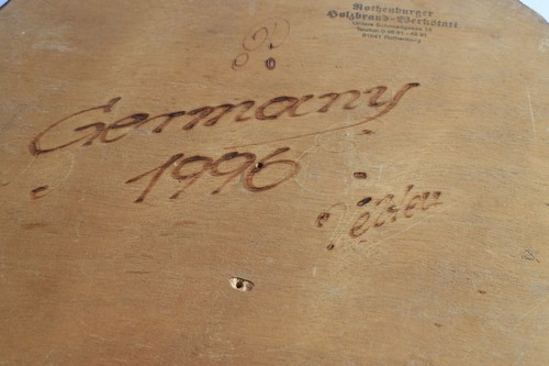 1996 Hand Painted Pyrography Welcome Plaque | Neuschwanstein Castle, Germany - Picture 19 of 21